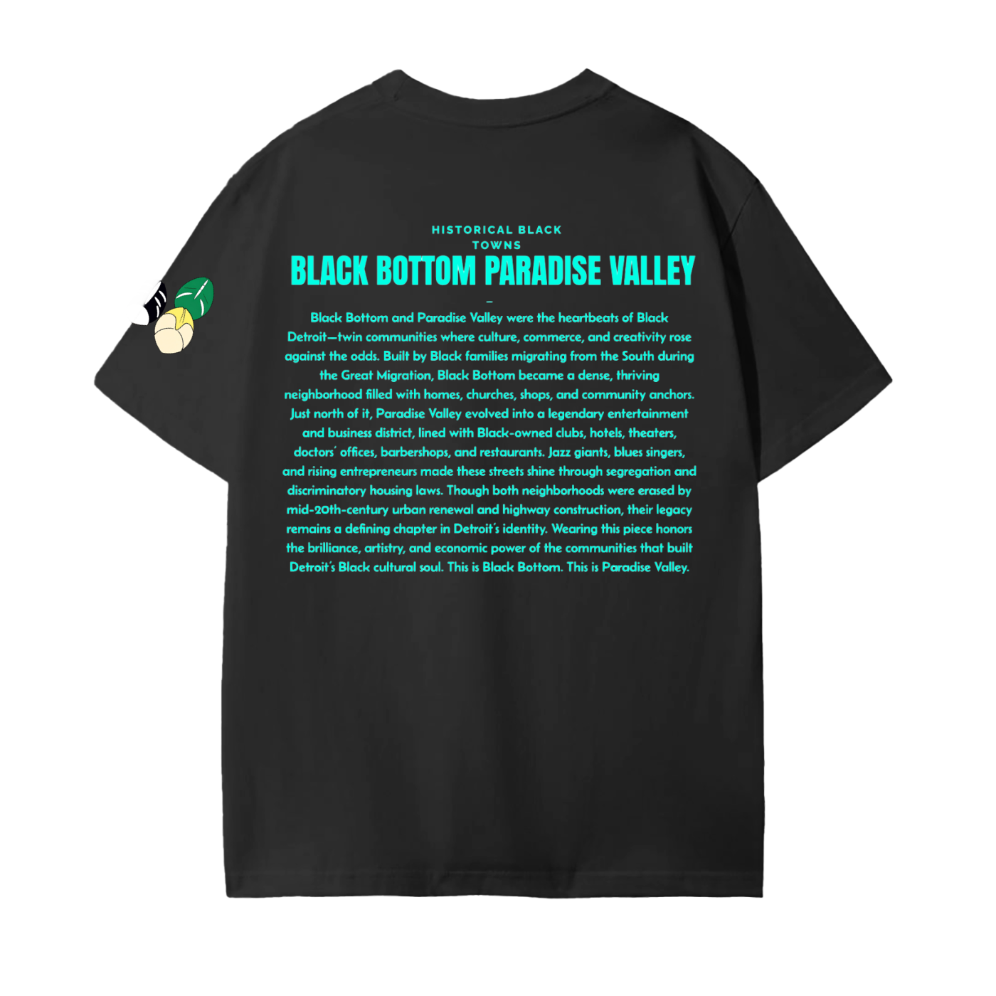 Black Bottom / Paradise Valley T-Shirt — Ancestral Cities Collection