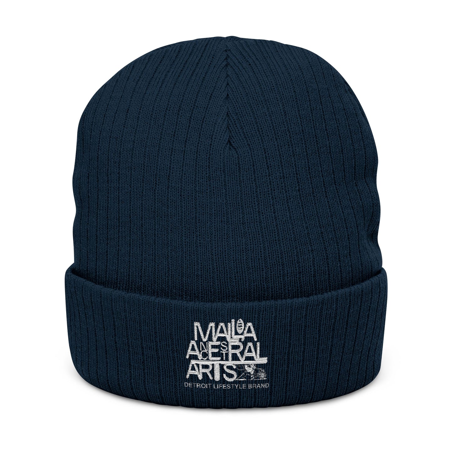 Malla Ancestral Classic Ribbed Beanie — 'Mala Ancestral Artist' Logo Knit Hat
