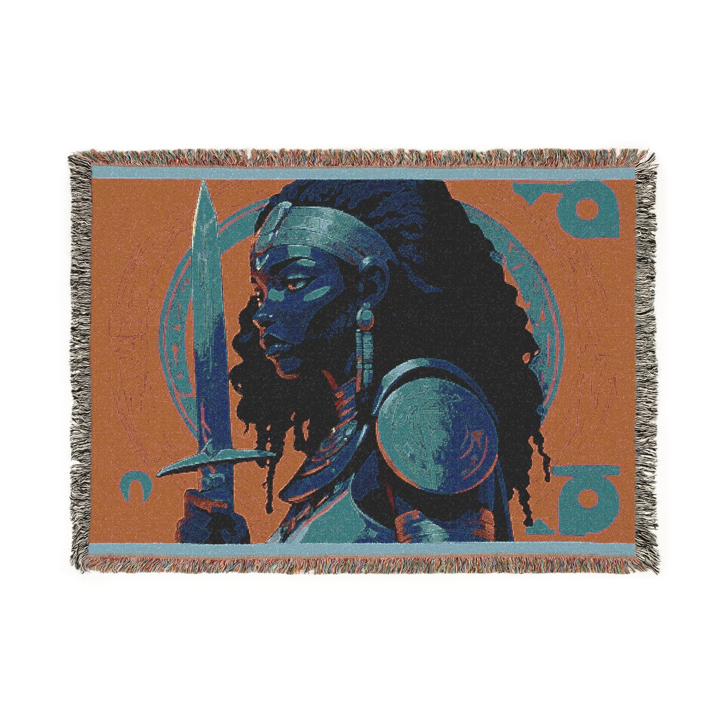 Moorish Warrior Queen Woven Blanket - CozyThrow for Bold Home Decor