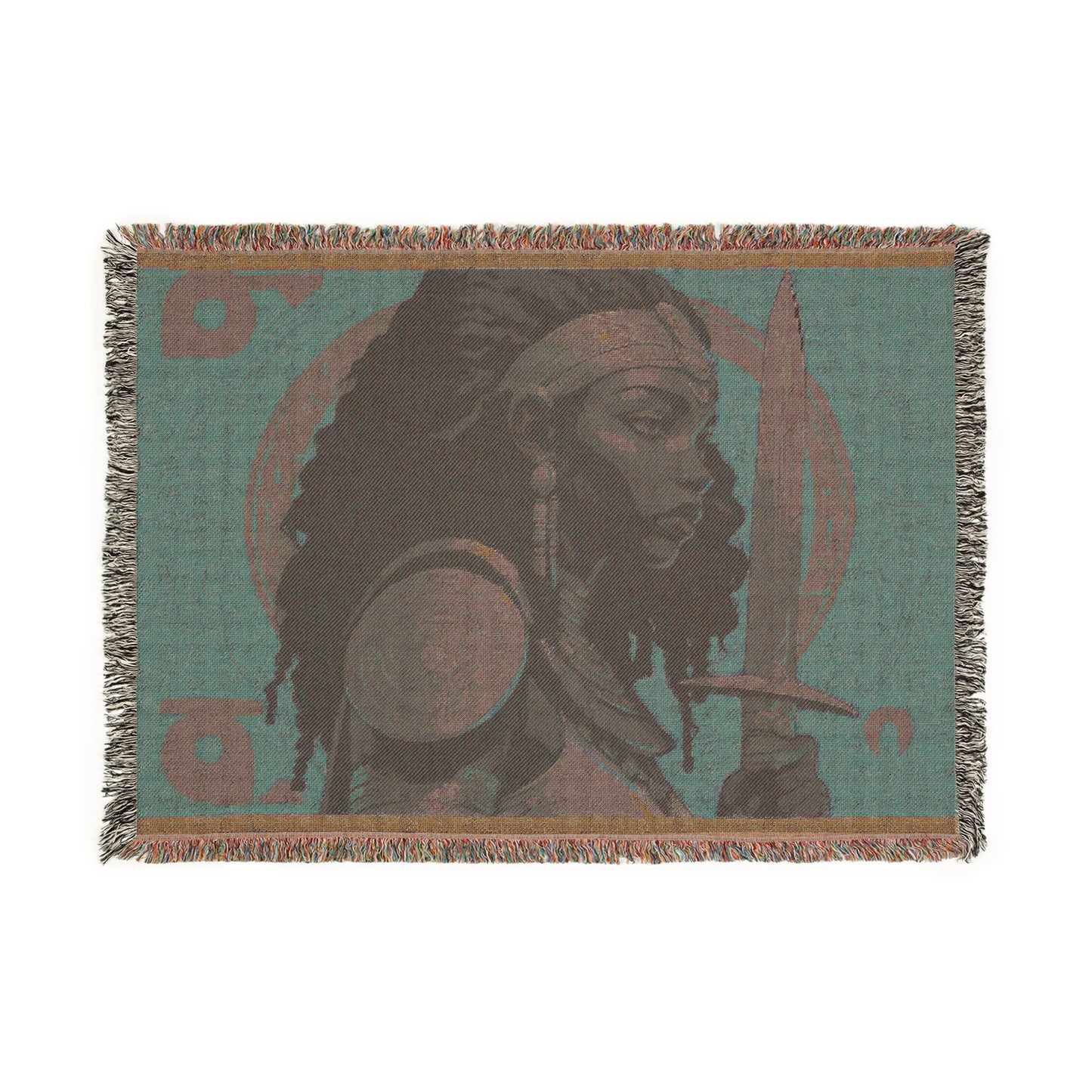 Moorish Warrior Queen Woven Blanket - CozyThrow for Bold Home Decor