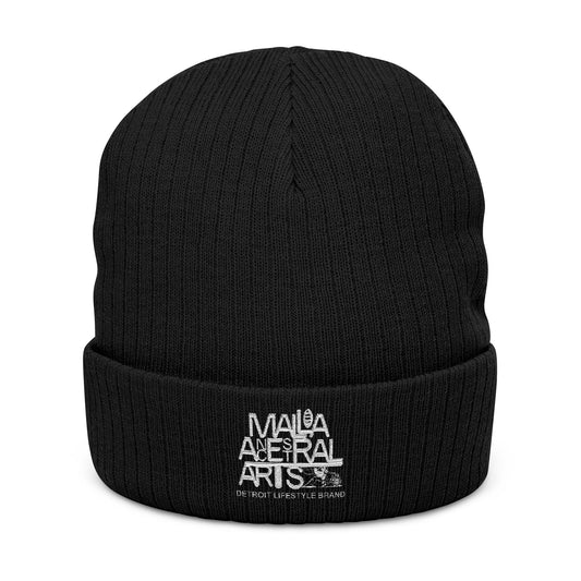 Malla Ancestral Classic Ribbed Beanie — 'Mala Ancestral Artist' Logo Knit Hat