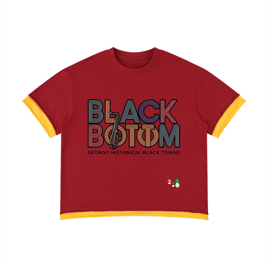 “Black Bottom Tri-Color Tee – Organic T (’90s Cut)”