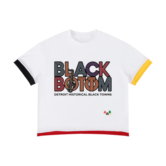 “Black Bottom Tri-Color Tee – Organic T (’90s Cut)”