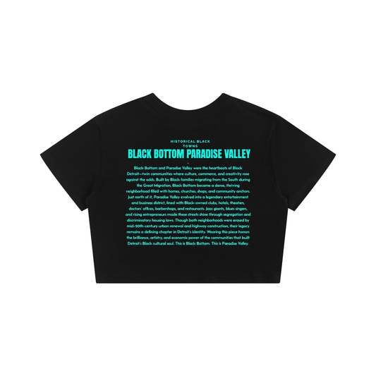 Paradise Valley Jazz Club Crop Tee – Black Bottom Detroit